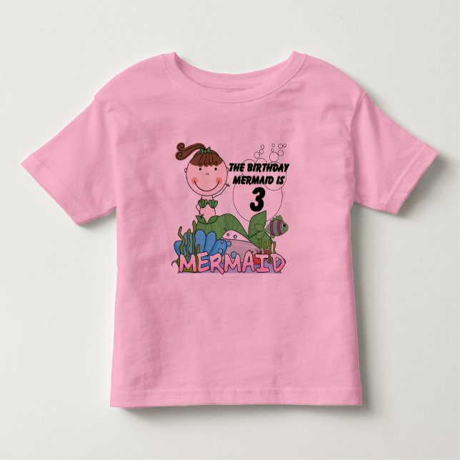 Mermaid T-shirts et cadeaux pour le 3ème anniversa (Devant)