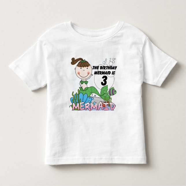 Mermaid T-shirts et cadeaux pour le 3ème anniversa (Devant)