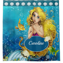 Mermaid Thème Douche Rideau