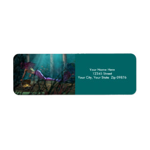 Mermaid Treasure Retourner l'adresse Étiquettes