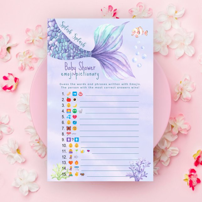 Mermaid Under the Sea Baby Emoji Pictionary jeu (Créateur téléchargé)