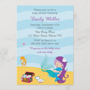 Mermaid Under the Sea Bridal Shower Invitation 2
