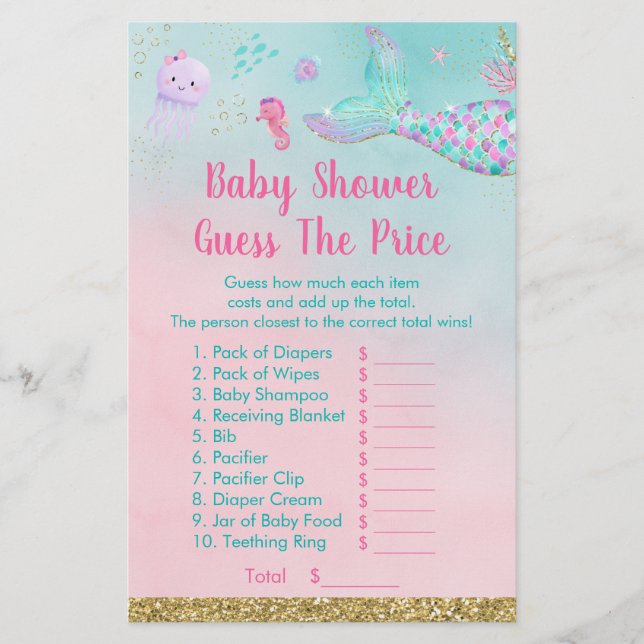 Mermaid Under The Sea Devine Le Jeu De Douche De P (Devant)