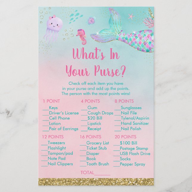 Mermaid Under The Sea What's In Your Purse Game (Devant)