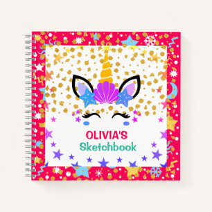 Mermaid Unicorn Livre de croquis personnalisé pour
