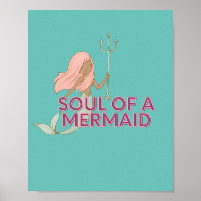 Mermaid Wall Art Poster (Devant)