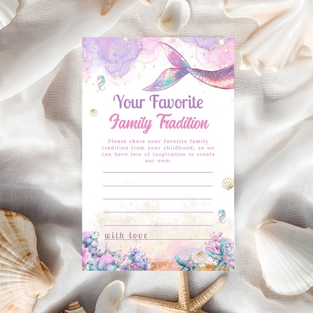 Mermaid Wishes Family Tradition Card (Créateur téléchargé)