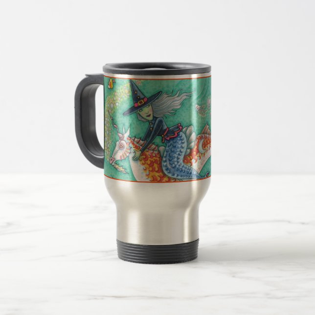 MERMAID WITCH, HALLOWEEN MERHORSE COMMUTER MUG (Devant gauche)