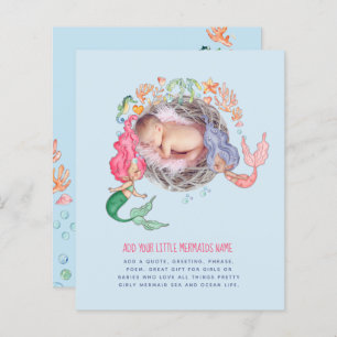 Mermaids BUDGET PHOTO Invitation Faire-part