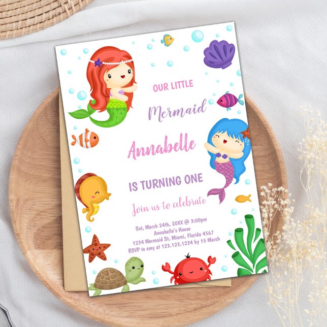 Mermaids Invitations d'anniversaire (Mermaids Birthday Invitations)