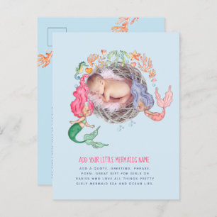 Mermaids Personnalisé PHOTO Invitation Faire-part