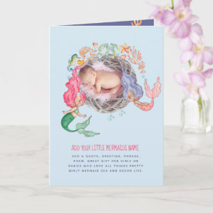Mermaids PHOTO Invitation Faire-part