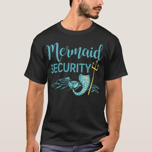 Merman Shirt Funny Mermaid Security T-Shirt Cadeau (Devant)