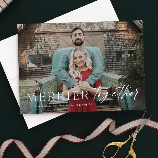 Merrier ensemble saignée pleine photo Joyeux Noël (Créateur téléchargé)