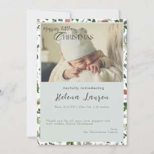 Merrier Little Christmas Simple Faire-part de nais