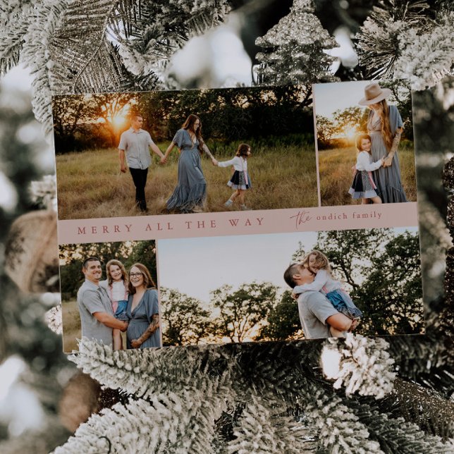 Merry All Way 4-photo Carte de Noël (Créateur téléchargé)