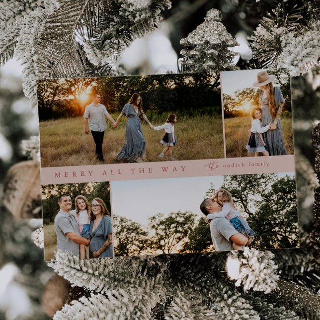 Merry All Way 4-photo Carte de Noël (Créateur téléchargé)