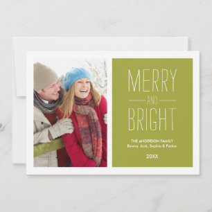 MERRY & BRIGHT    CARTE PHOTO VACANCES