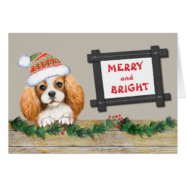 Merry Bright Cavalier King Charles Spaniel (Devant horizontal)