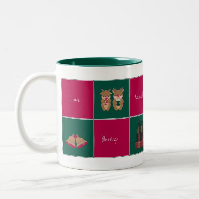 Merry & Bright Christmas Coffee Mug (Gauche)