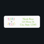 MERRY & BRIGHT Christmas Étiquettes de adresse de<br><div class="desc">JOYEUX & BRIGHT Noël Étiquettes de adresse de vacances. Correspondance d'objets dans mon magasin.</div>