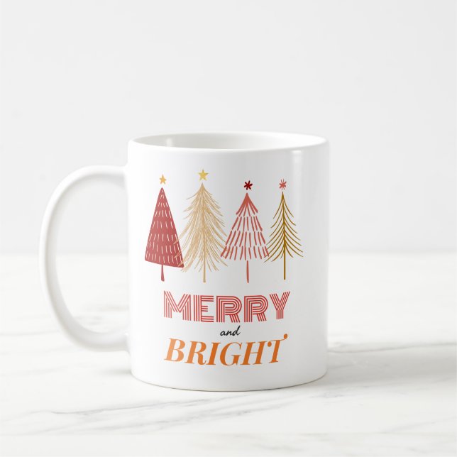 Merry & Bright Christmas Mug (Gauche)