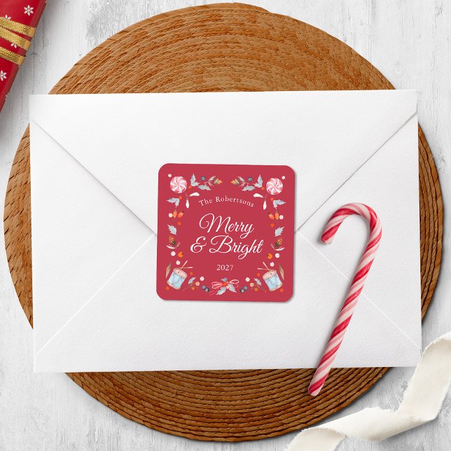 Merry & Bright Christmas Sticker (Créateur téléchargé)