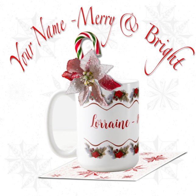 Merry & Bright Holiday Mug (Créateur téléchargé)