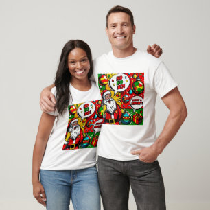 Merry & Bright Pop Art - T-shirt de Noël gras