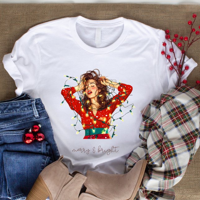 Merry & Bright Tshirt (Créateur téléchargé)