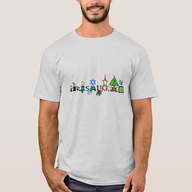 Merry Chrismukkah Graphic Fun T-Shirt (Devant)