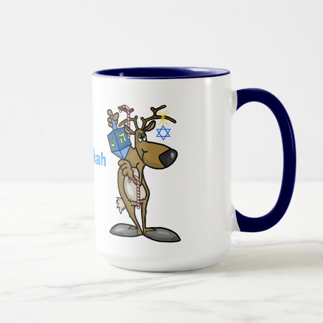 Merry Chrismukkah Jewish Reindeer Mug (Droite)