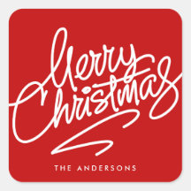 MERRY CHRISTMAS À MAIN | STICKER VACANCES