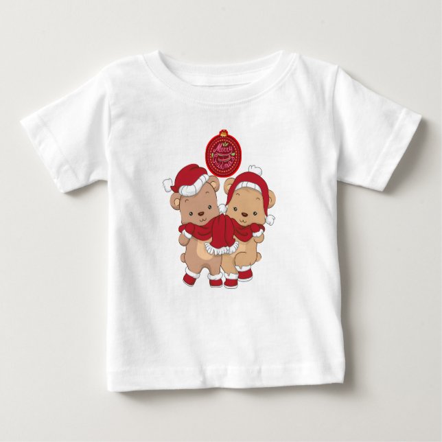 : Merry Christmas Baby Fine Jersey T-Shirt (Devant)