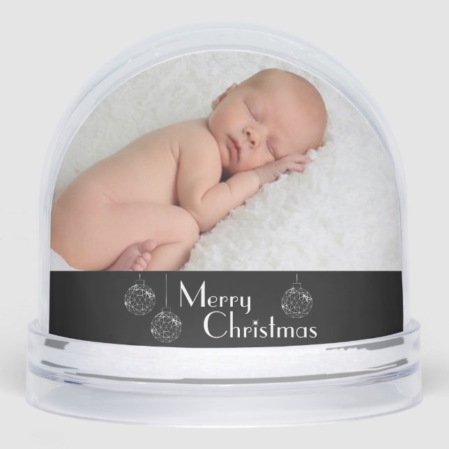 Merry Christmas Baby with ornaments Double Photo  (Avant)