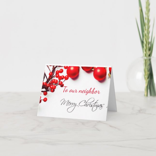 **MERRY CHRISTMAS** CARTE "VOISIN" (Devant)