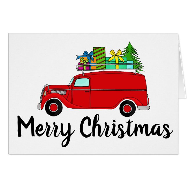 Merry Christmas Classic Car (Devant horizontal)