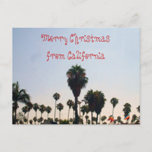 MERRY CHRISTMAS DE CALIFORNIE carte postale