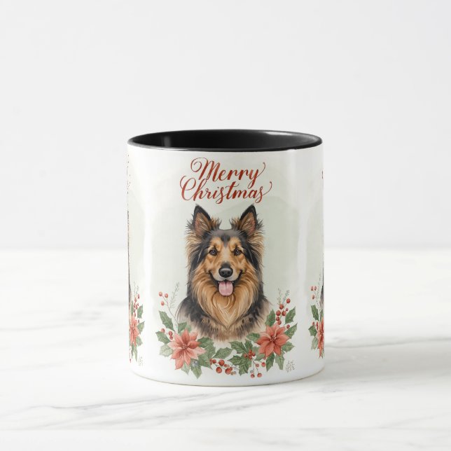 Merry Christmas Dog Cozy Holiday Mug (Centre)