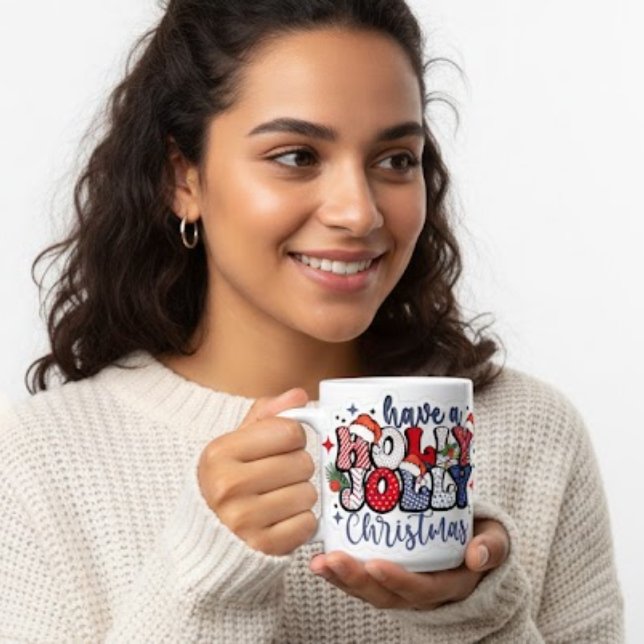 Merry Christmas Donut Design Ceramic Mug (Créateur téléchargé)