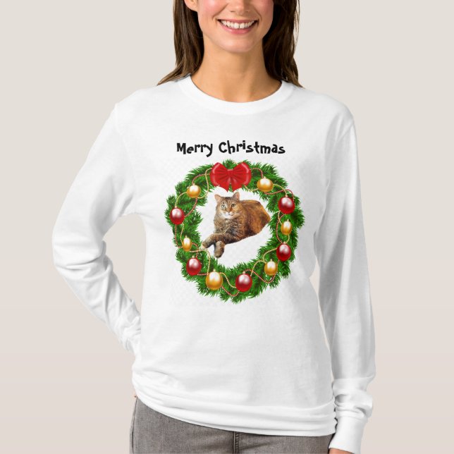 MERRY CHRISTMAS DU T-shirt CAT (Devant)