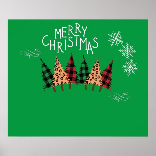 Merry Christmas  Green Poster (Devant)