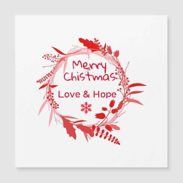 Merry Christmas Love & Hope card (Devant)