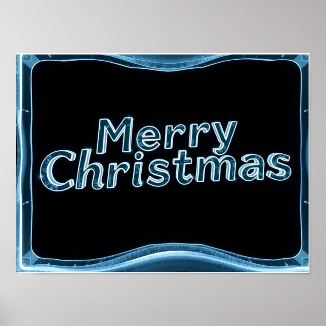 Merry Christmas Luxury Typography Poster Paper H47 (Devant)
