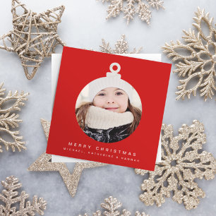 MERRY CHRISTMAS ORNAMENT Ajouter Votre Photo