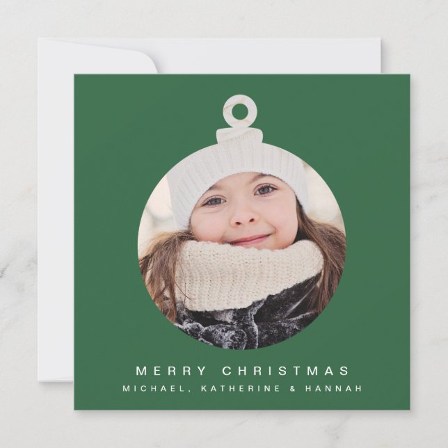 MERRY CHRISTMAS ORNAMENT Ajouter Votre Photo (Devant)