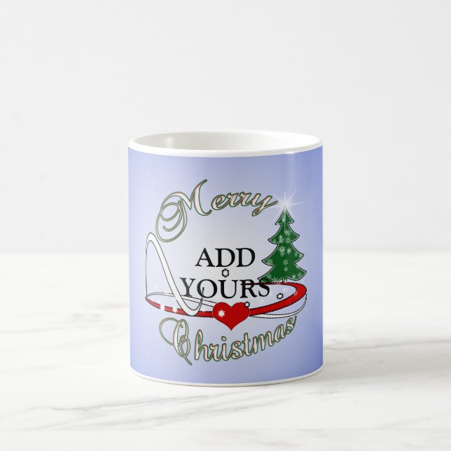 MERRY CHRISTMAS PERSONNALISER IT CAFÉ MUG (Centre)