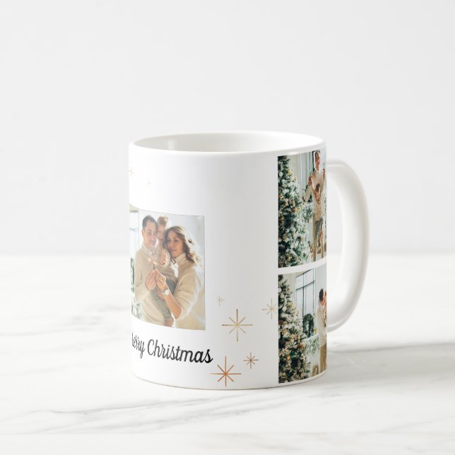 Merry Christmas Photo Mug – Your Family Collage (Devant droit)