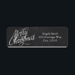 MERRY CHRISTMAS Script Chalkboard Étiquettes de ad<br><div class="desc">MERRY CHRISTMAS Script Chalkboard Étiquettes de adresse</div>