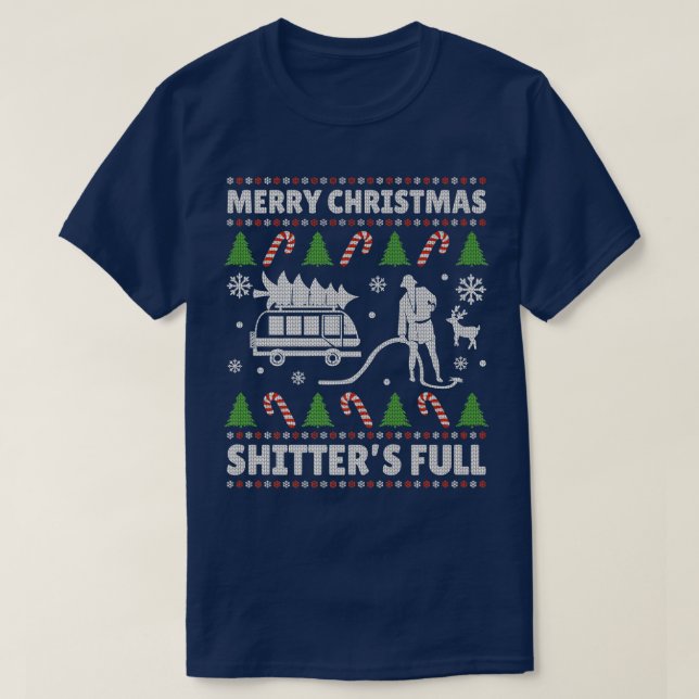 Merry Christmas Shitters Full Ugly Christmas Sweat (Design devant)